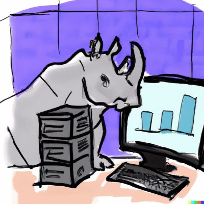 a rhino using computing and technology